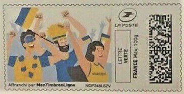 Stamp, World Cup Football Supporters. Ukraine, Personalized and Private Mail Stamps,  , Flags, Football (Soccer), Sports