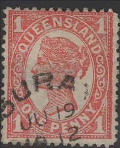 Stamp, Queen Victoria, Queensland,  , Crowns and Coronets, Famous People, Heads of State, Queens, Royalty, Women