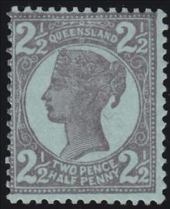 Stamp, Queen Victoria, Queensland,  , Crowns and Coronets, Famous People, Heads of State, Queens, Royalty, Women