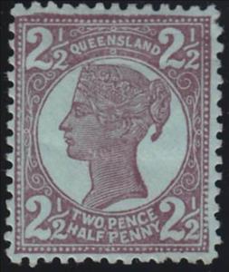 Stamp, Queen Victoria, Queensland,  , Crowns and Coronets, Famous People, Heads of State, Queens, Royalty, Women
