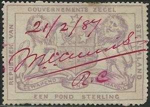Stamp, Coat of Arms with lions, Stellaland,  , Coats of Arms, Heraldic Animals, Лев, Stars