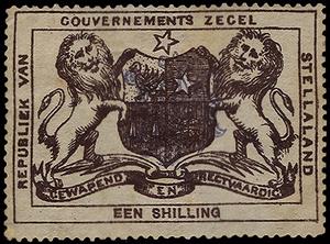 Stamp, Coat of Arms with lions, Stellaland,  , Coats of Arms, Heraldic Animals, Лев, Stars
