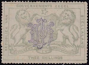 Stamp, Coat of Arms with lions, Stellaland,  , Coats of Arms, Heraldic Animals, Лев, Stars