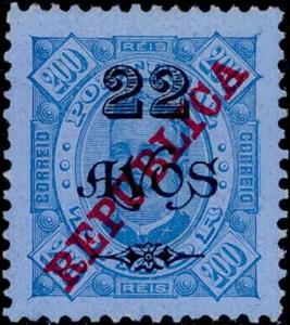 Stamp, KIing Carlos I, overprinted REPUBLICA, Timor,  , Heads of State, Kings, Royalty