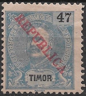 King Carlos I, overprinted REPUBLICA