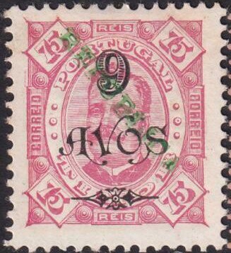 King Carlos I, overprinted REPUBLICA