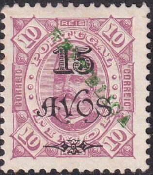 King Carlos I, overprinted REPUBLICA