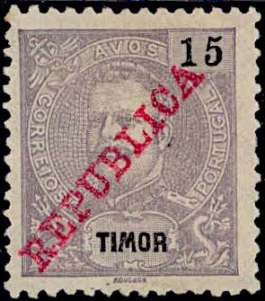 King Carlos I, overprinted REPUBLICA