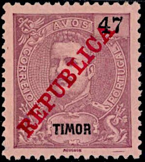 King Carlos I, overprinted REPUBLICA