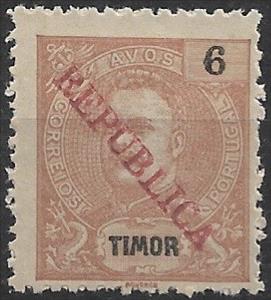 Stamp, King Carlos I, overprinted REPUBLICA, Timor,  , Heads of State, Kings, Royalty