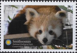 Stamp, Red Panda (Ailurus fulgens), Vanuatu,  , Animals (Fauna), Mammals