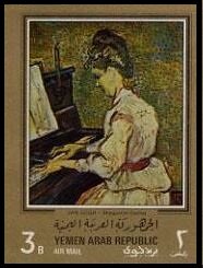 "Marguerite Gachet at the piano" (Vincent van Gogh) 1890