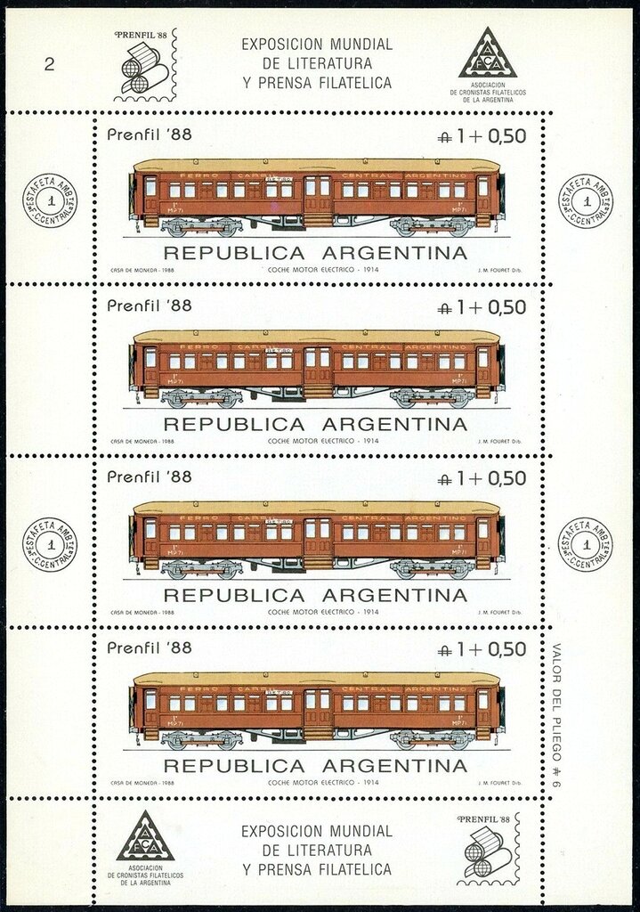 Philatelic Exhibition "Prenfil '88" - Coche motor eléctrico