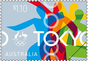 Stamp, 2020 Summer Olympic Games, Tokyo 2021, Australia,  , Olympic Games, Sports