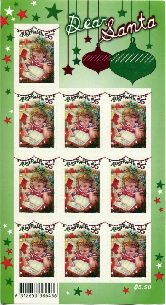 Christmas 2010 - Girl Writing - mini sheet