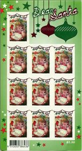 Mini Sheet, Christmas 2010 - Girl Writing - mini sheet, Australia,  , Children, Christmas, Letters (Mail)
