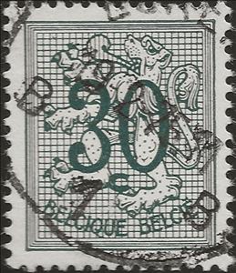 Stamp, Number on Heraldic Lion, Belgium,  , Coats of Arms, Heraldic Animals, Лев, Numbers