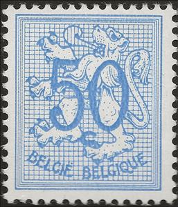 Stamp, Number on Heraldic Lion, Belgium,  , Coats of Arms, Heraldic Animals, Лев, Numbers