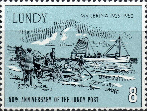 50 Years Lundy Puffin Stamps