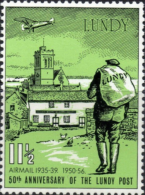 50 Years Lundy Puffin Stamps
