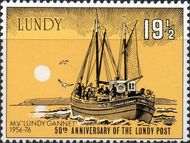 50 Years Lundy Puffin Stamps