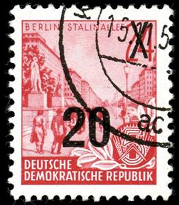 Stamp, Definitives overprinted, Germany, Democratic Republic,  