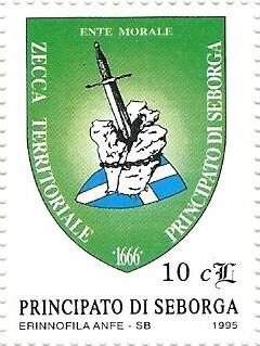 Stamp, Coat of arms - Zecca Territoriale Principato di Seborga, Cinderellas,  , Coats of Arms