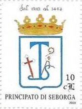 Stamp, Coat of Arms, 1313-1443, Cinderellas,  , Coats of Arms, Crowns and Coronets
