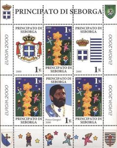 Mini Sheet, Europa 2000, Cinderellas,  , C.E.P.T. / Europe, Coats of Arms, Crowns and Coronets, Men, Stars