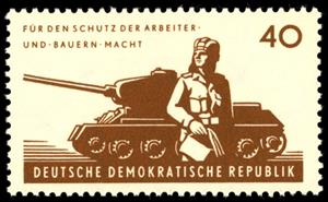 Stamp, Soldier, tank, Germany, Democratic Republic,  