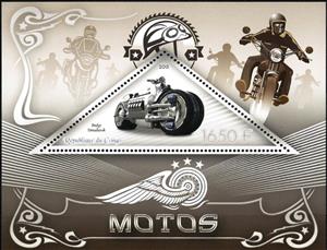 Souvenir Sheet, Motos, Cinderellas,  , Motorcycles