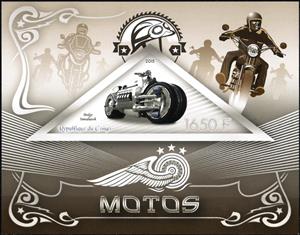 Souvenir Sheet, Motos, Cinderellas,  , Motorcycles