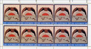 Mini Sheet, Rising Sun over the Azores, Cinderellas,  , Birds, Sun