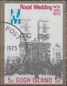 Stamp, Royal Wedding, Cinderellas,  , Churches - Cathedrals - Basilicas - Chapels, Royalty, Weddings