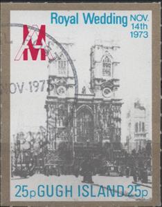 Stamp, Royal Wedding, Cinderellas,  , Churches - Cathedrals - Basilicas - Chapels, Royalty, Weddings
