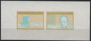 Souvenir Sheet, Sir Winston Churchill and J.F. Kennedy, Cinderellas,  , Famous People, Politicians