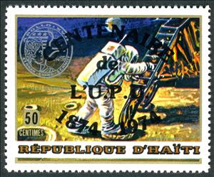 Stamp, Space Exploration, Cinderellas,  , Outer Space, Space Traveling, Spacecrafts, U.P.U.