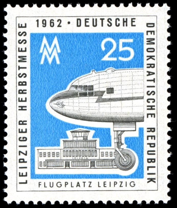 Front part of an aircraft, airfield Leipzig