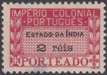 Portuguese colonial empire. Country name and value imprinted