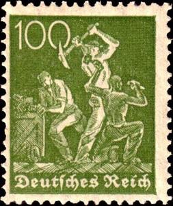 Stamp, Miner, German Realm,  