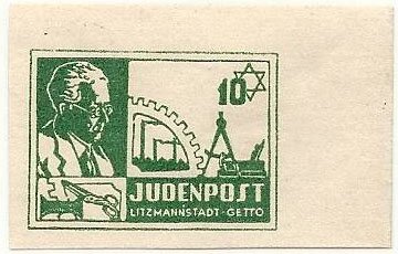 Stamp, Jews local post in Lodz Ghetto, Poland, German Occupation In WWII,  , Men