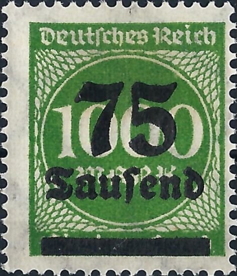 Surch with new value in Tausend or Millionen (marks).