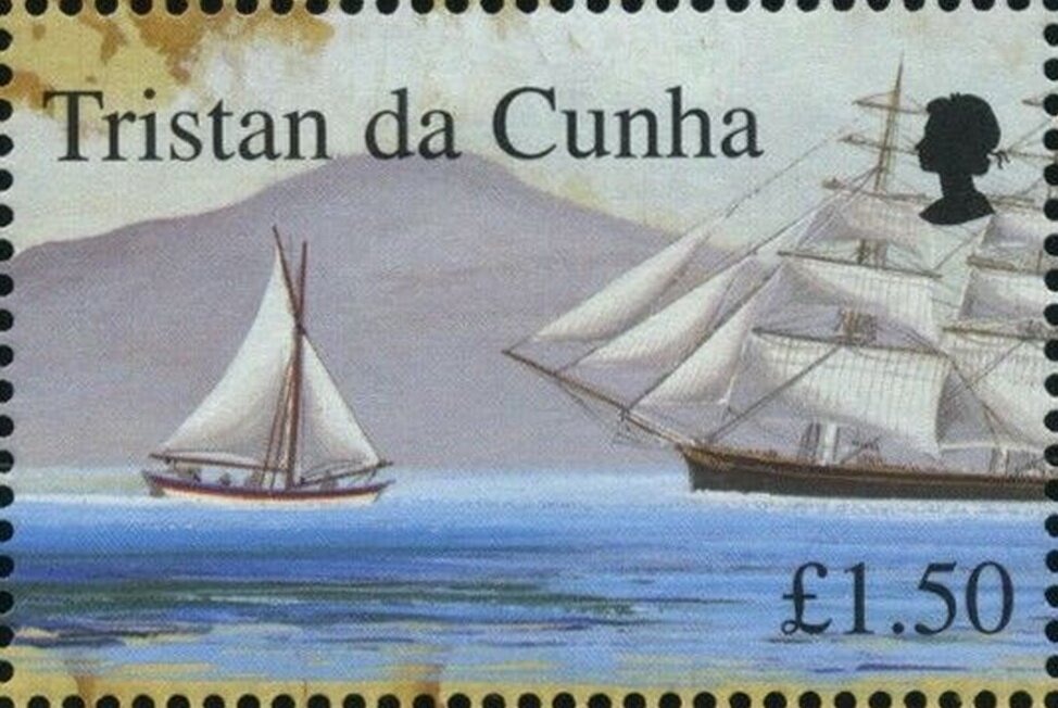 Cutty Sark visiting Tristan da Cunha, 1876