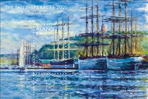 Souvenir Sheet, Tall Ships Race 2021, Åland Islands,  , Sailing Ships