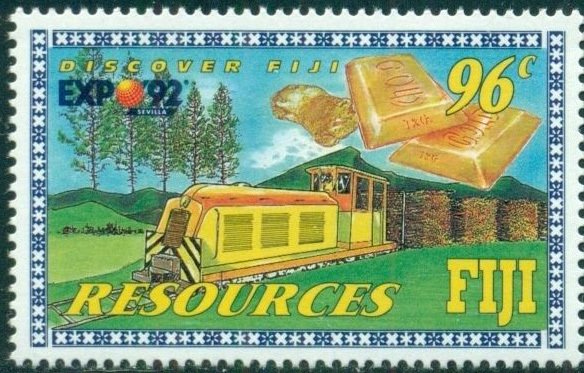 Train and Gold Bars