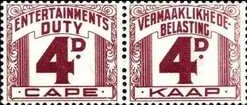 Se-tenant, Numeral - se-tenant pair, Cape of Good Hope,  , Numbers