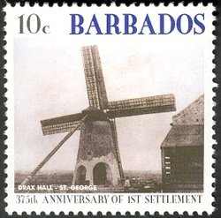 Stamp, Drax Hall, St. George, Barbados,  