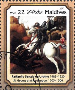 Stamp, Masters of Renaissanse, Cinderellas,  , Paintings