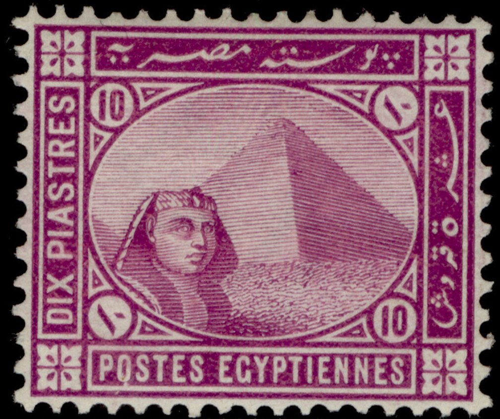 Sphinx in front of Cheops pyramid