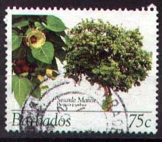 Stamp, Trees, Barbados,  , Plants (Flora)